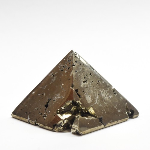 Piramide di pirite 48 mm minerale naturale cristallo druso pietra preziosa lucida geode - Perù - Foto 1 di 4