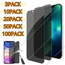 Privacy Screen Protector Tempered Glass Lot For iPhone 16 15 14 13 12 17 Pro Max