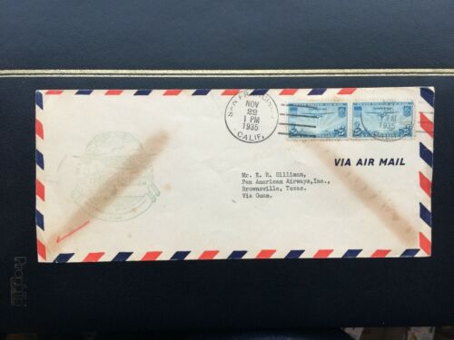 UNITED STATES 22nd November 1935 First Flight cover - San Francisco to Guam  - Afbeelding 1 van 4