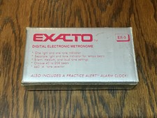 Exacto Digital Electronic Metronome EX-3, Tone Settings, w/Alarm, Box