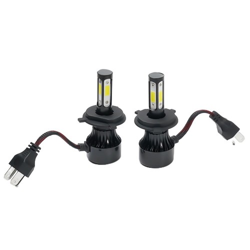 2x Car Auto H4 4-Sided COB LED Chips Headlights 6000K-6500K Lamps 375000LM Bulbs - Picture 10 of 12