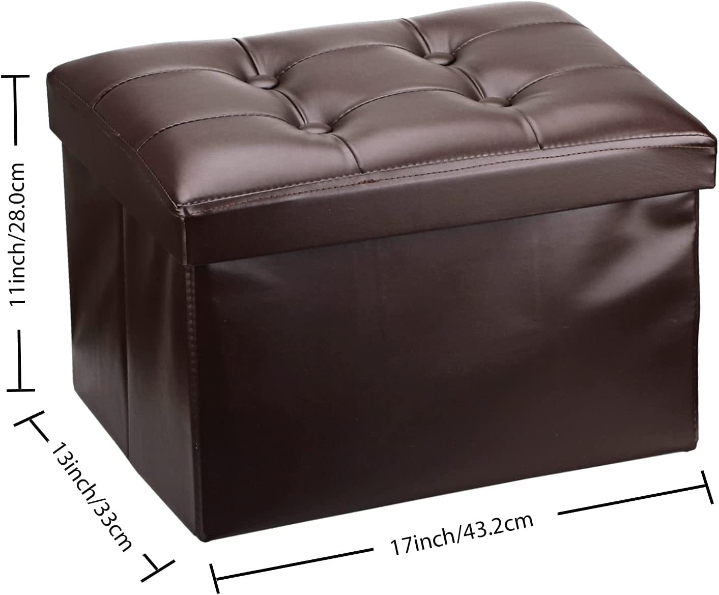Docvania 17 Small Storage Ottoman Foot Rest Stool Short Ottoman Foot