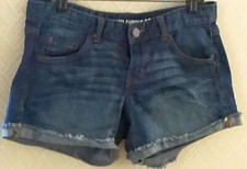 Mossimo Supply Co Denim Jean Shorts Juniors 13 Fit 6 Blue Low Rise Stretch