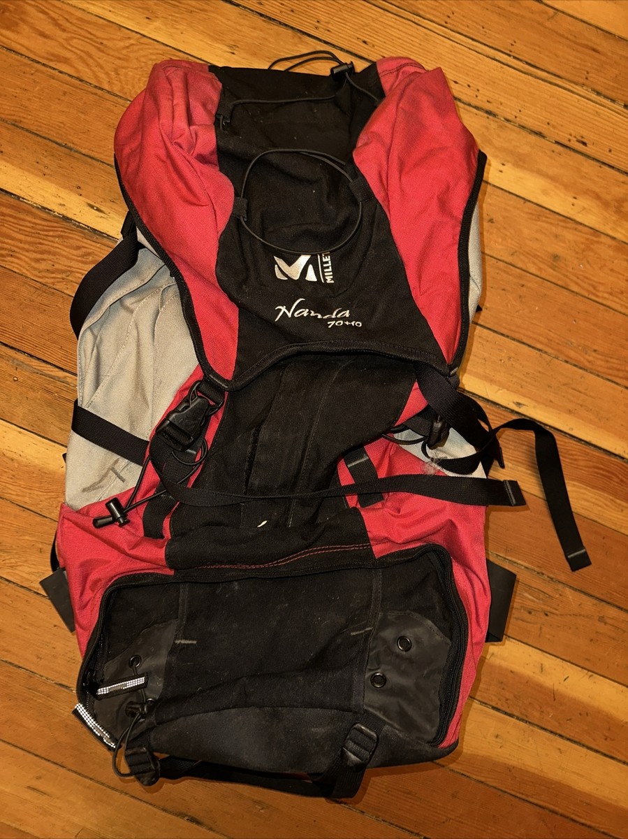 Millet Wanda Red Black Gray Large Hiking Backpack -- 70 + 10