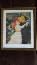 DANCE ART AT BOUGIVAL- PIERRE AUGUSTE RENOIR:Print ,excellent frame under glass