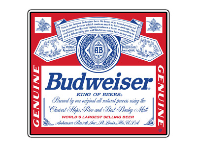 #0676 Budweiser King Of Beers Logo #1 Sticker Brand Waterproof Vinyl Decal Car