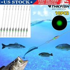 THKFISH 10pcs Fishing Carolina Ready Rig Kit Glow Luminous Fishing Bead Set