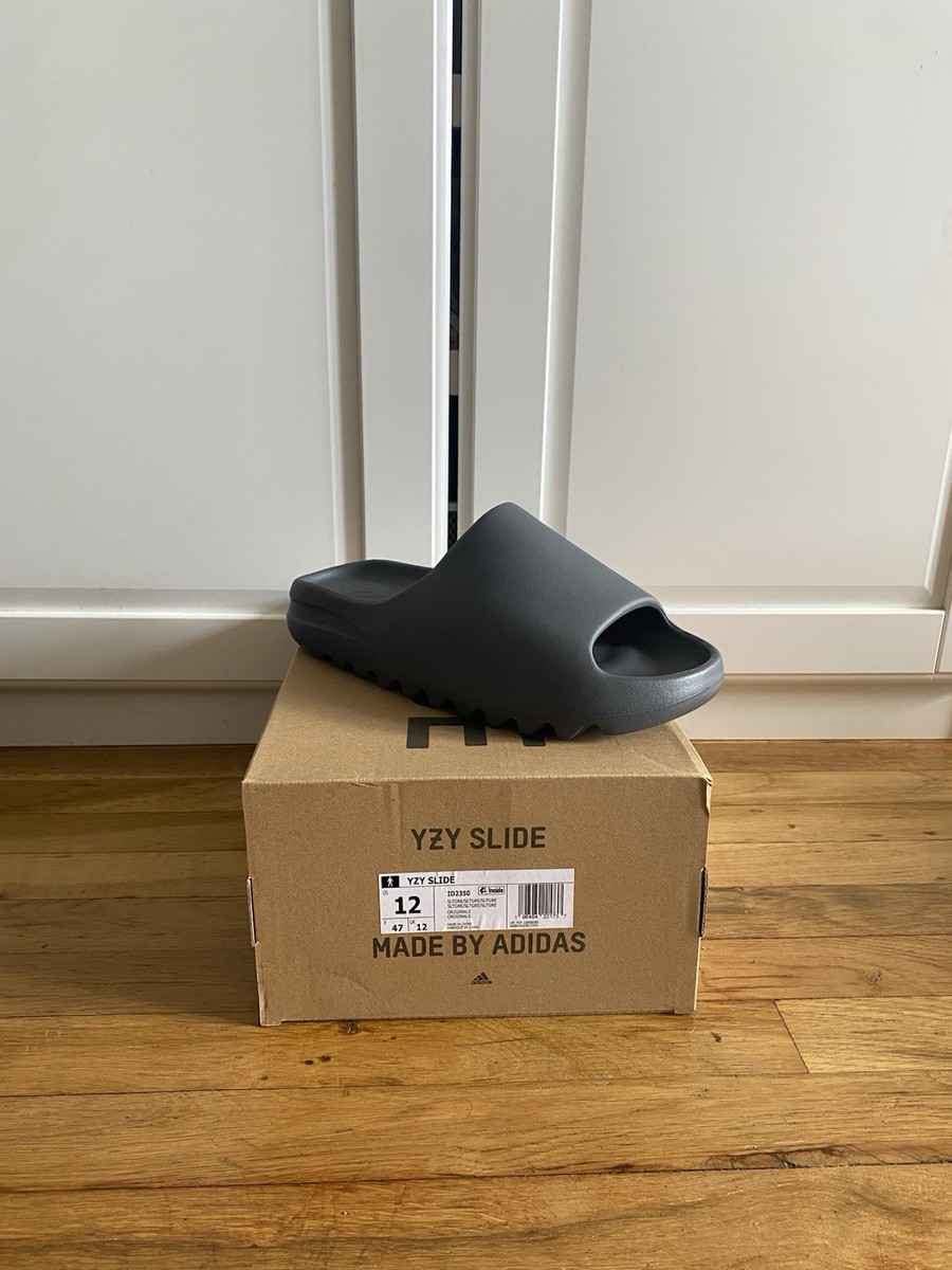 Size 12 - Adidas Yeezy Slide Slate Grey (AUTHENTIC WITH FREE