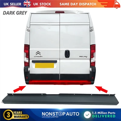 NONSTOP Rear Bumper Centre Dark Grey For CITROEN Relay 2006 on 7410AL
