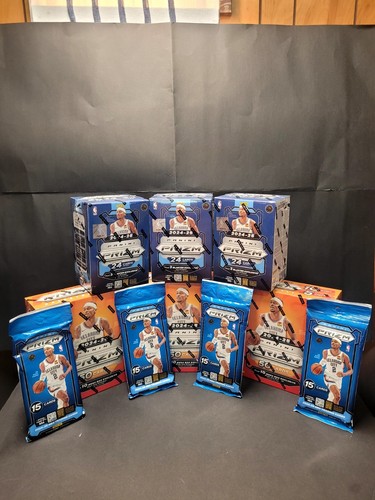 Lot Of (9) 2024/25 Panini Prizm Basketball 3 Mega 3 Blaster Boxes & 3 Value Pack