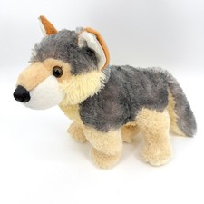 Aurora Wily Wolf Plush Stuffed Animal Cream Gray
