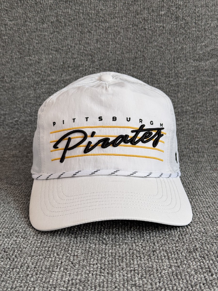'47 Brand Pittsburgh Pirates MLB Script Snapback Cap White Curved Brim