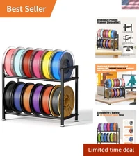 Stylish Metal 2 Tier Filament Rack - Organize PLA/ABS/TPU for Creative Spaces