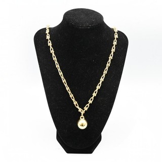 VINTAGE DESIGNER TIFFANY & CO HARDWARE BALL PENDANT NECKLACE 18K YELLOW GOLD