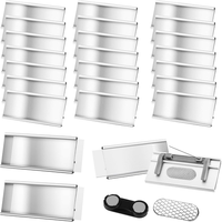 25 StüCk Namensschilder FüR Kleidung Magnet Aluminium Namensschilder Magnet Mit