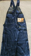 Vintage Pointer Jeans Mens 34x34 Bib Overall Blue Denim NEW NOS Dark Wash