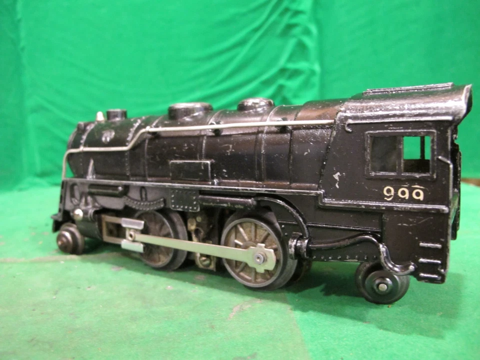 Marx Die Cast PreWar 2-4-2 Black Locomotive 999 ~ tested runs.,lights - Image 3 of 4
