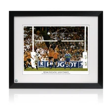 Jonny Wilkinson Signed England Rugby Photo: The Drop-Kick (With Text). Framed