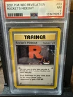2001 Pokemon Neo Revelation Rockets Hideout #63 Gengar PSA 7