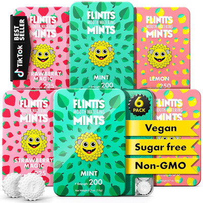 Flintts Mints after Party Pack   Sugar Free Mouthwatering Mints for Dry Mouth Re