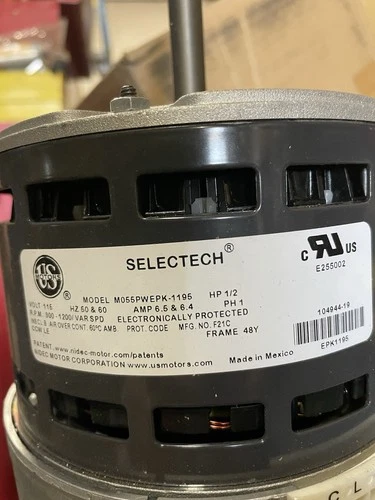 Selectech ECM Motor /Module M055PWERK-1195