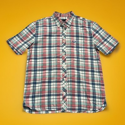 Fred Perry Herren Hemd Gr. L #B6-29
