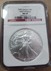 2005 American Silver Eagle NGC MS69 First Strikes Red Label