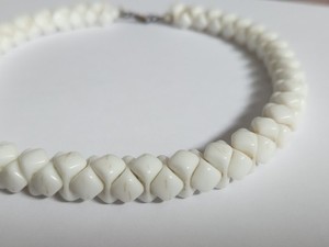 HAWAIIAN Handmade 1940's Wedding Bubble Shell Braided Lei Necklace