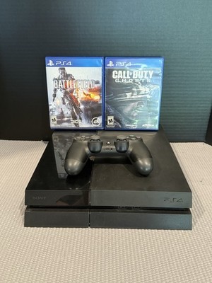 Sony Playstation 4 500GB Black Console PS4 W/ Controller & Cords Tested Working!