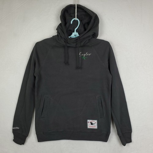 Philadelphia Eagles Mitchell & Ness Womens Small Hoodie Distressed Logo Gray NWT - Picture 2 of 8