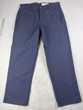 Carhartt Pants Men  s Size 34x30 Navy Blue Dungaree Fit Canvas Workwear Vintage