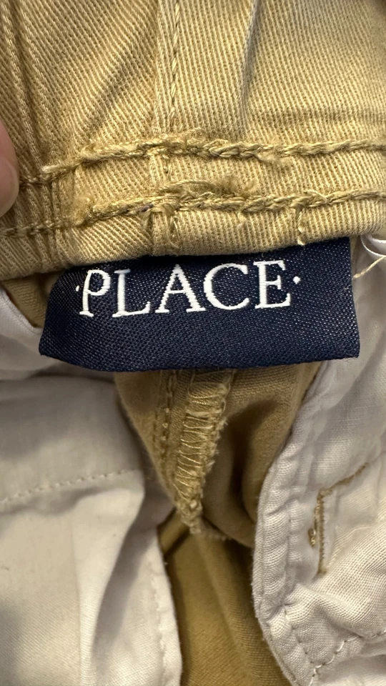 Boys CHILDRENS PLACE Khaki Stretch Uniform Pants Sz 14 Adjustable Waist - Image 3 of 4