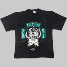 MOTORHEAD Merry Bastard Xmas 1989 Black Unisex T-shirt Size S-5XL