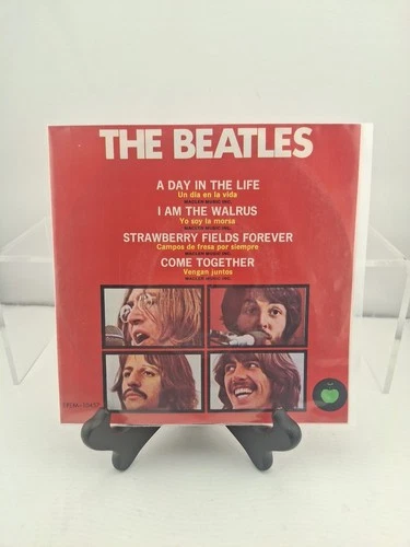 Rare OBSCURE RED COVER 1970 THE BEATLES STRAWBERRY FIELDS FOREVER 7" VINYL EP