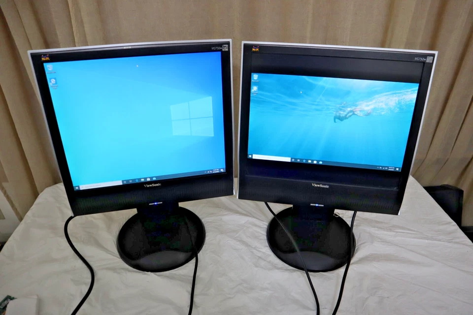 ViewSonic VG732m 17" LCD Flat Screen Monitors w/ VGA | DVI | Speaker Ports (2x) - Image 3 of 4