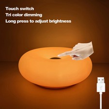 USB Table Lamp Bedroom Bedside Light Donut Ambient Living Room Dining Room Decor