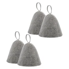  4pcs Wool Sauna Hat: Felt Sauna Cap Insulated Traditional Russian Headgear Hair
