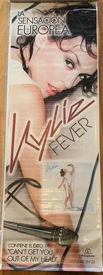 KYLIE MINOGUE FEVER PROMO BANNER DISPLAY POSTER CAN'T GET YOU OUT O MY HEAD 2001