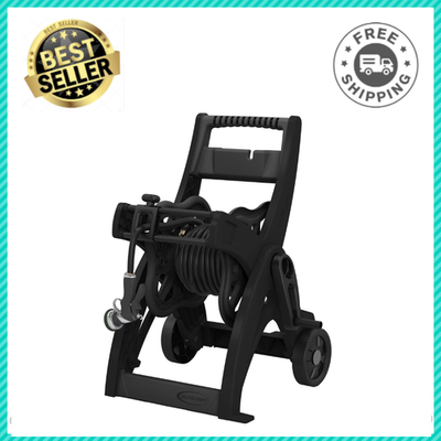 #ad 175FT Garden Hose Reel Cart Mobile Water Pipe Storage Organizer Outdoor Wheels $45.59