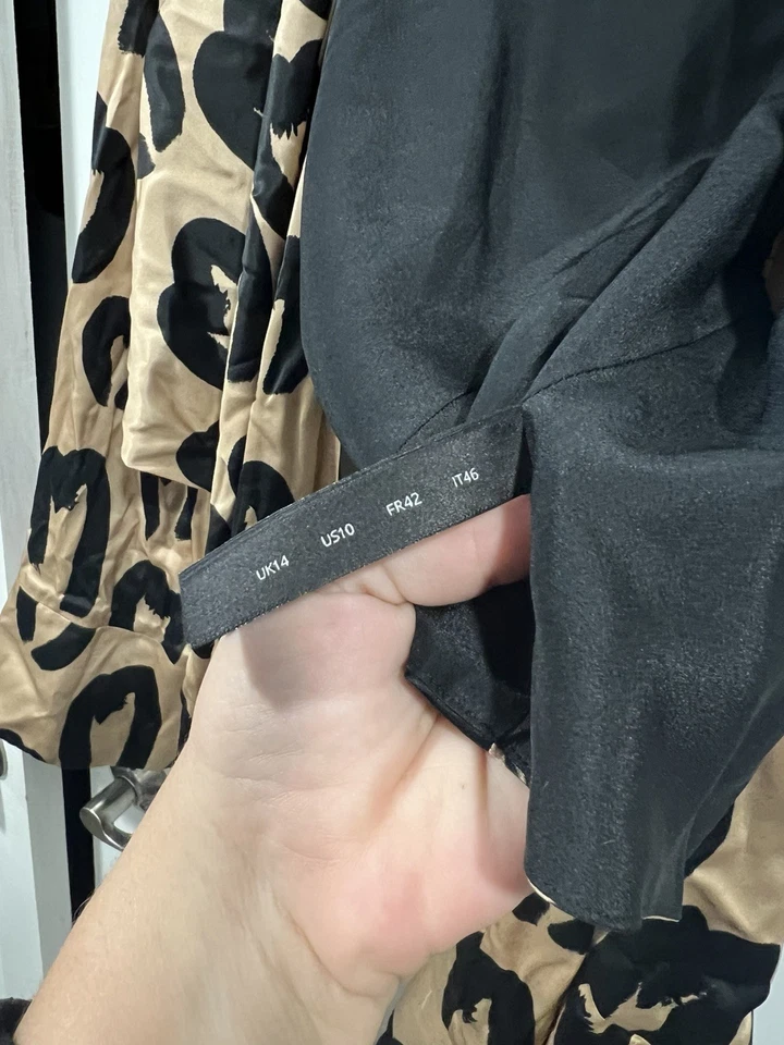 MOTHER OF PEARL Alena 动物印花短裹身衬衫 10 码 — 第 4/4 张图片