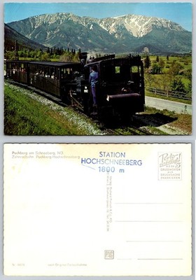 Puchberg Schneeberg Rack Railway Train Austria Mountain Station Postcard