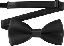 Adjustable Pre-Tied Black Bow Ties for Boys - Perfect for Weddings  Parties