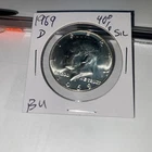 1969 D 40% Silver Kennedy Half BU. $10