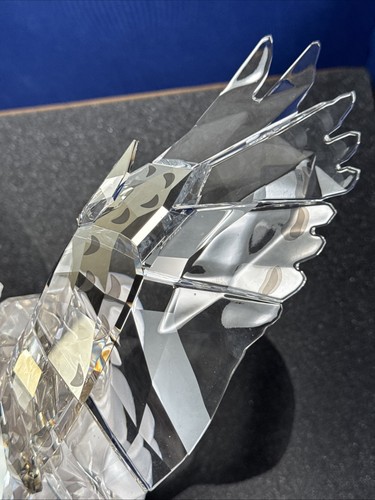 FIGURA DE BÚHO NEVADO SWAROVSKI CRISTAL SOULMAMETES EN TONO PLATEADO RARA - Imagen 10 de 17
