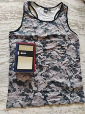 Hugo Boss Men's Organic Cotton Boxer Camo Tshirt XLarge MINT FREE SHIPPING