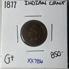 1877  INDIAN PENNY  KEY RAREST BETTER DATE INDIAN COIN    THE KING XX786