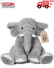 Elephant Weighted Stuffed Animals 5 lbs 16 inches Gray, Large Weighted Elepha...