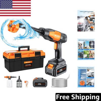 #ad #ad Effortless Cleaning: 970 PSI Cordless Pressure Washer – 6 in 1 Nozzle amp; Battery $146.99