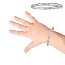 Sterling Silver Baby Bangle Bracelet Safety Clasp Hinged Children's
