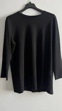 NWT Eileen Fisher Black Org. Cotton Crew Neck Long Sleeve Tunic size 1X